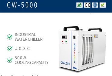 Enfriador de agua pequeño CW5000 para cortador grabador láser CO2